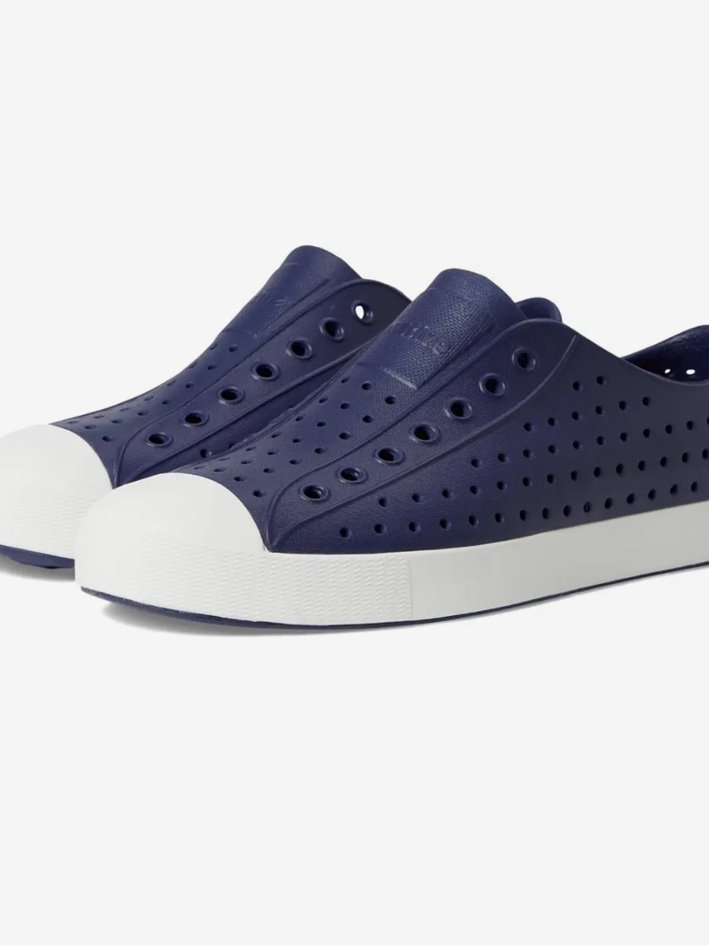 Native Slip-On Sandals in Navy and White